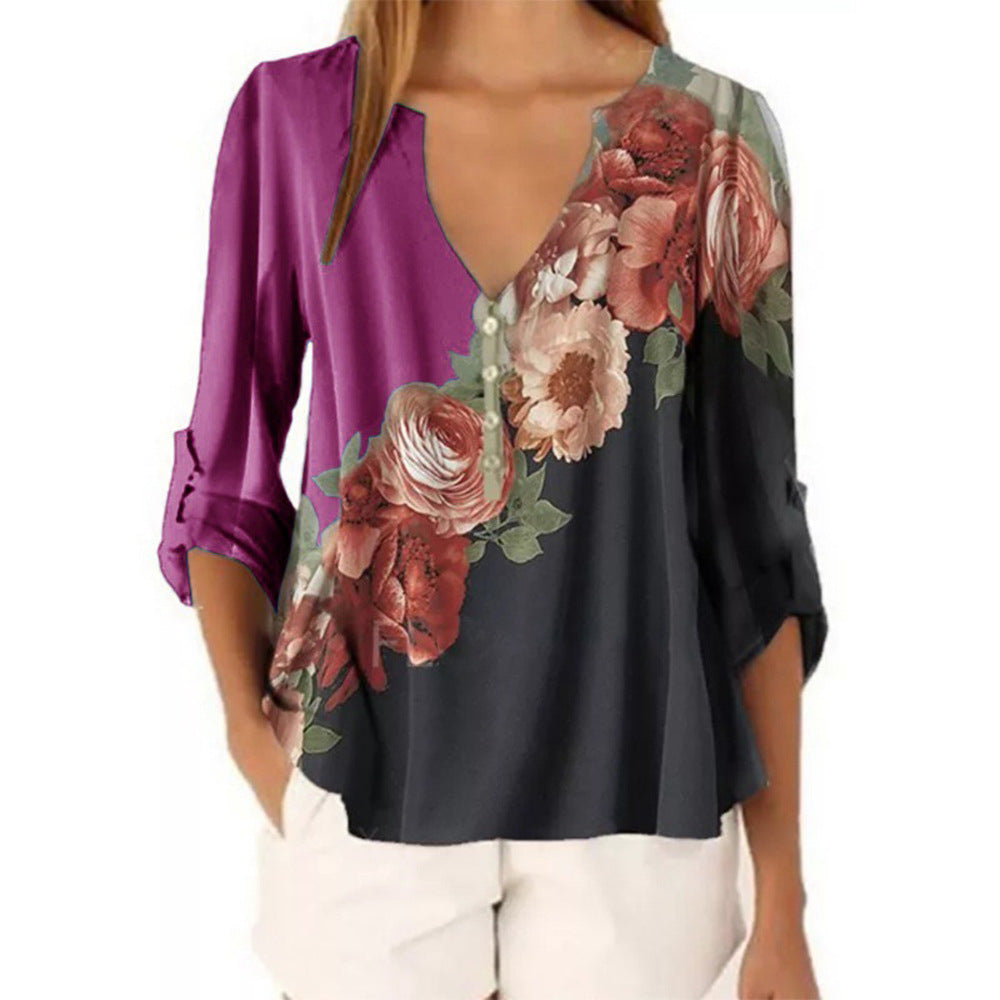 Floral print shirt - Sluxe Fashions