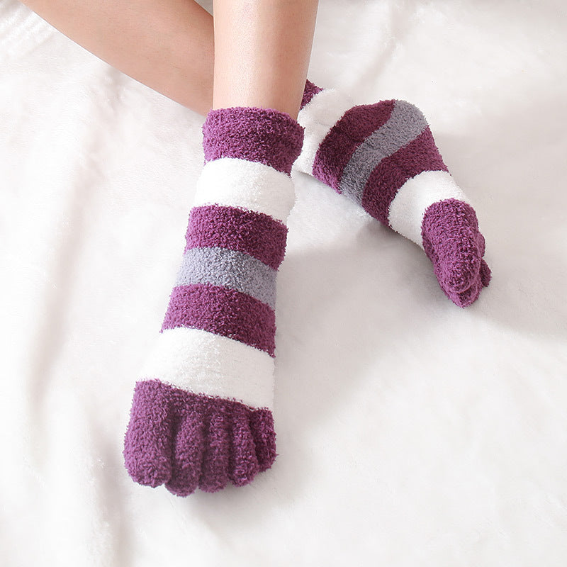 Women's Autumn And Winter Thermal Coral Fleece Sleeping Socks - Sluxe Fashions