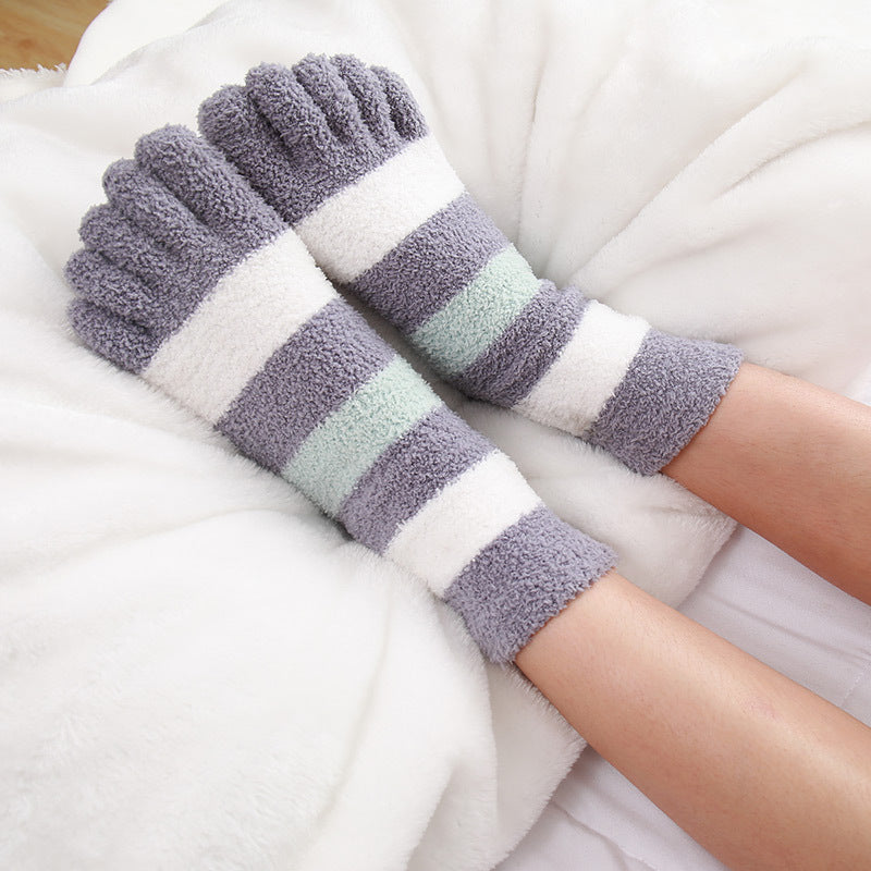 Women's Autumn And Winter Thermal Coral Fleece Sleeping Socks - Sluxe Fashions