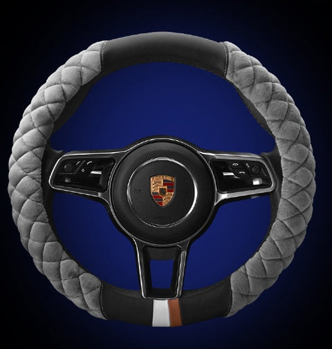 Universal Car Steering Wheel Cover Winter Decoration Cute 38cm Plush Footprint Auto Automobile Vehicle Steering Wheel Protector - Sluxe Fashions