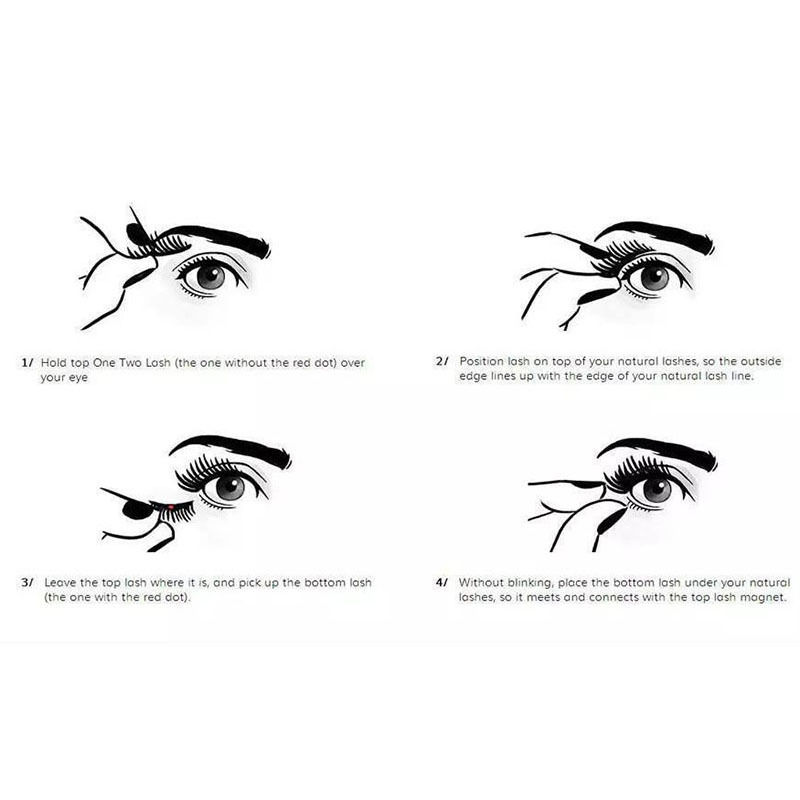 Compatible with Apple, 2021 New False Eyelashes 6D Magnetic Eye Lashes Double Magnet Fake EyeLashes Hand Made Strip Lashes cilios posticos - Sluxe Fashions