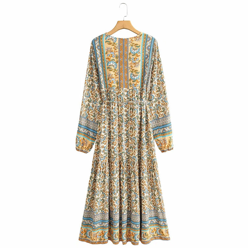Floral lace-up dresses partywear dresses