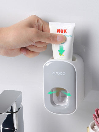 Wall Mounted Automatic Toothpaste Holder Bathroom Accessories Set Dispenser - Sluxe Fashions
