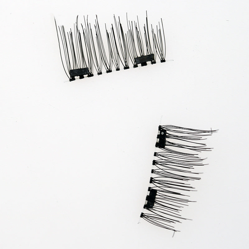Compatible with Apple, 2021 New False Eyelashes 6D Magnetic Eye Lashes Double Magnet Fake EyeLashes Hand Made Strip Lashes cilios posticos - Sluxe Fashions