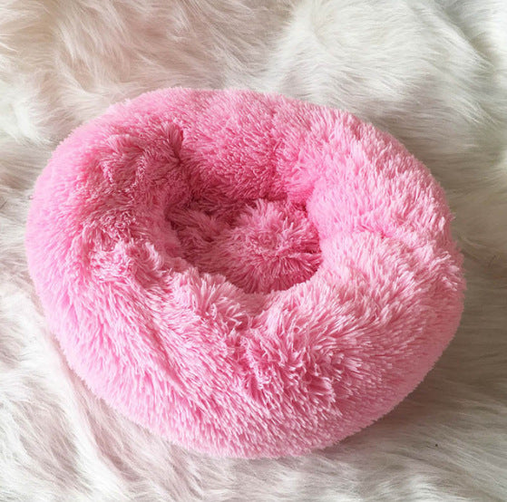 Dog Beds For Small Dogs Round Plush Cat Litter Kennel Pet Nest Mat Puppy Beds - Sluxe Global