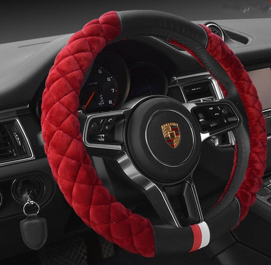 Universal Car Steering Wheel Cover Winter Decoration Cute 38cm Plush Footprint Auto Automobile Vehicle Steering Wheel Protector - Sluxe Fashions