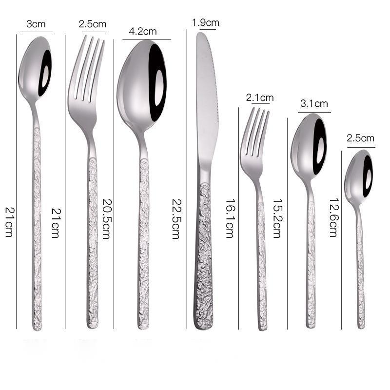 Embossed Textured Handle Steak Cutlery Western Cutlery - Sluxe Fashions