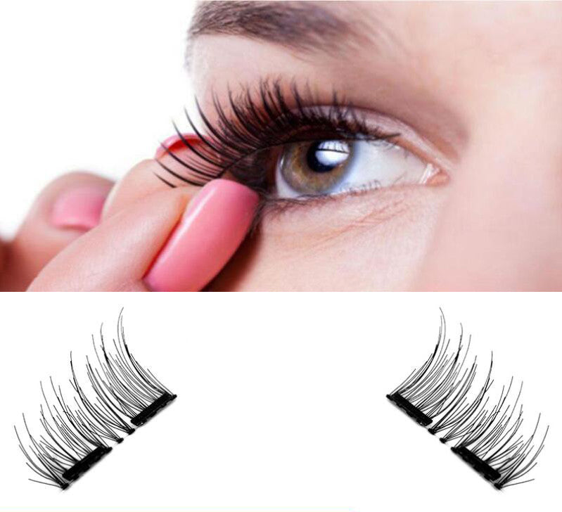 Compatible with Apple, 2021 New False Eyelashes 6D Magnetic Eye Lashes Double Magnet Fake EyeLashes Hand Made Strip Lashes cilios posticos - Sluxe Fashions