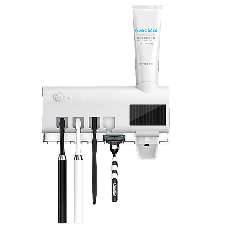 Smart Toothbrush Sterilizer Ultraviolet Sterilization Perforation-Free Wall-mounted Toothbrush Holder - Sluxe Fashions