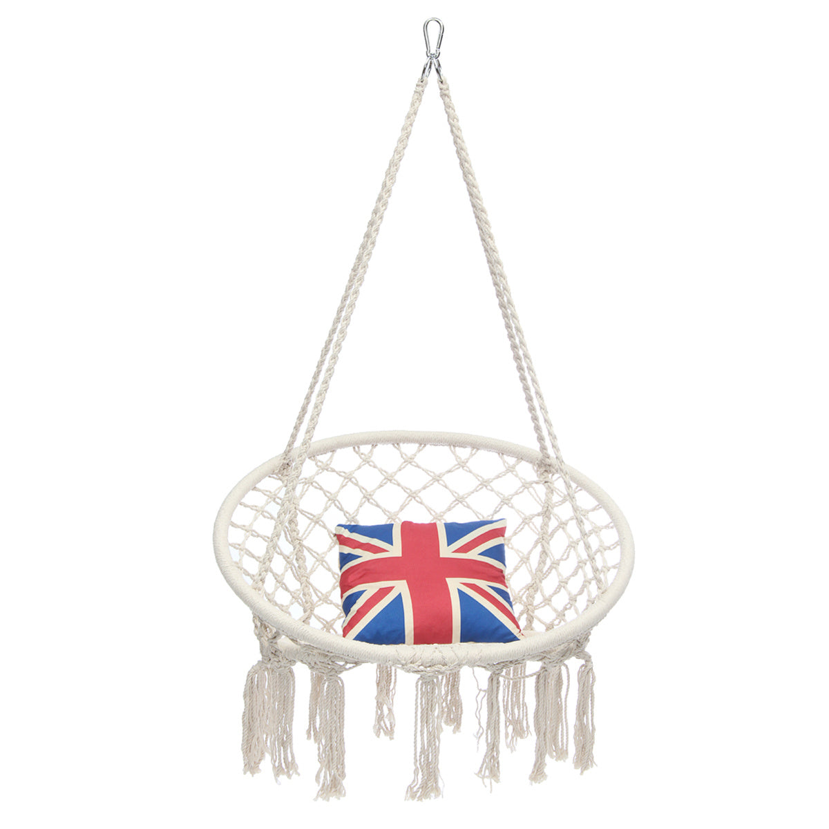 Nordic Style Round Hammock Outdoor Indoor Dormitory Bedroom Hanging Chair For Child Adult Swinging Single Safety Hammock - Sluxe Global