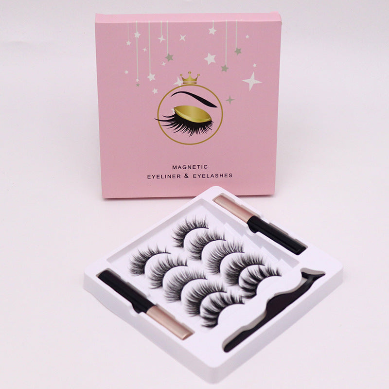 Magnetic Eyelashes Eyeliner Set Long Lasting False Mink Waterproof Eye Lashes Extension Reusable Beauty Makeup Tool - Sluxe Fashions
