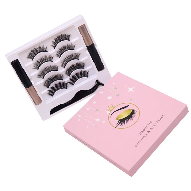 Magnetic Eyelashes Eyeliner Set Long Lasting False Mink Waterproof Eye Lashes Extension Reusable Beauty Makeup Tool - Sluxe Fashions