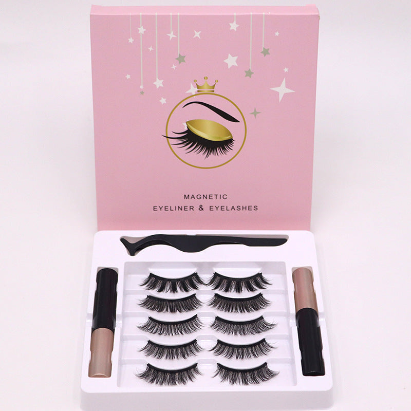 Magnetic Eyelashes Eyeliner Set Long Lasting False Mink Waterproof Eye Lashes Extension Reusable Beauty Makeup Tool - Sluxe Fashions