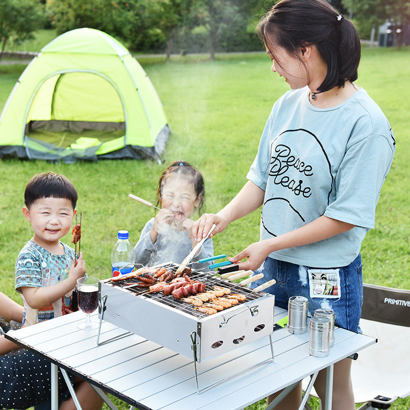 Mini Small Outdoor Charcoal Grill Tool - Sluxe Global