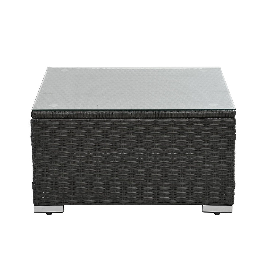 Patio Furniture, Outdoor Furniture, Seasonal PE Wicker Furniture, 7 Set Wicker Furniture With Tempered Glass Coffee Table - Sluxe Fashions