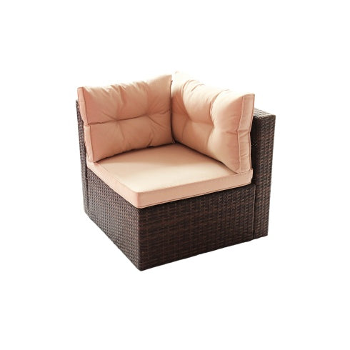 Patio Furniture Set PE Rattan Sectional Garden Furniture Corner Sofa Set - Sluxe Global