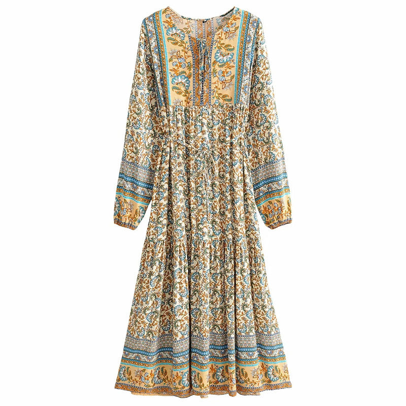 Floral lace-up dresses partywear dresses