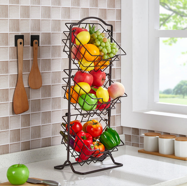 Simple Multi-layer Iron Can Be Shaken Storage Shelf - Sluxe Fashions
