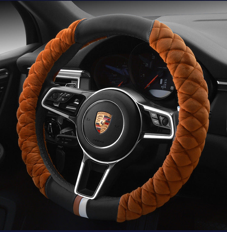 Universal Car Steering Wheel Cover Winter Decoration Cute 38cm Plush Footprint Auto Automobile Vehicle Steering Wheel Protector - Sluxe Fashions