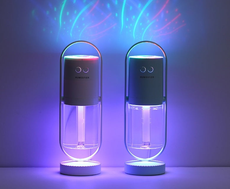 Magic Shadow USB Air Humidifier For Home With Projection Night Lights Ultrasonic Car Mist Maker Mini Office Air Purifier - Sluxe Fashions
