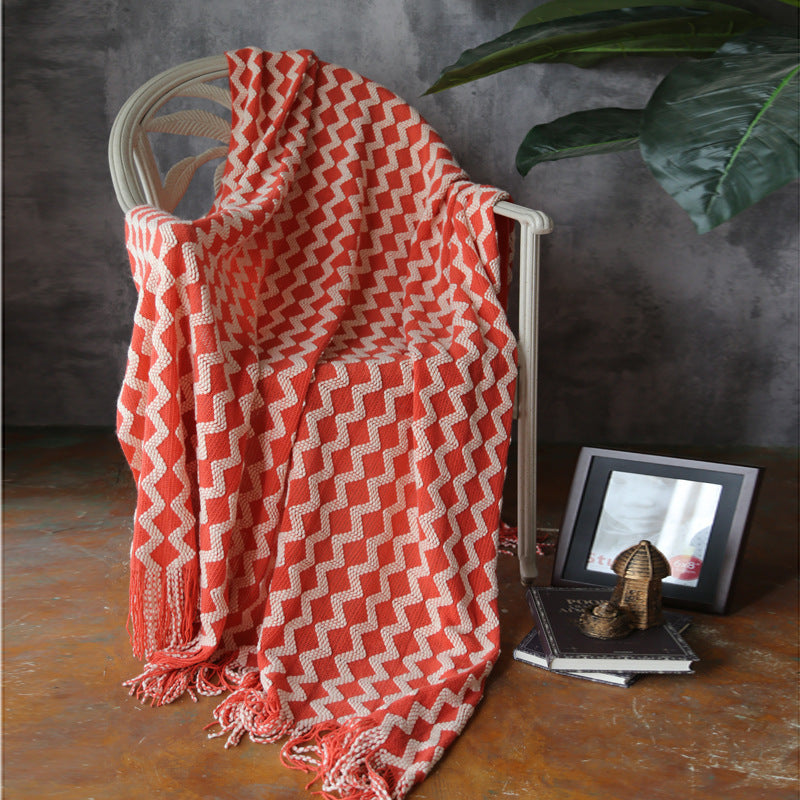 Knitted Wool Blanket Cashmere Blanket - Sluxe Fashions