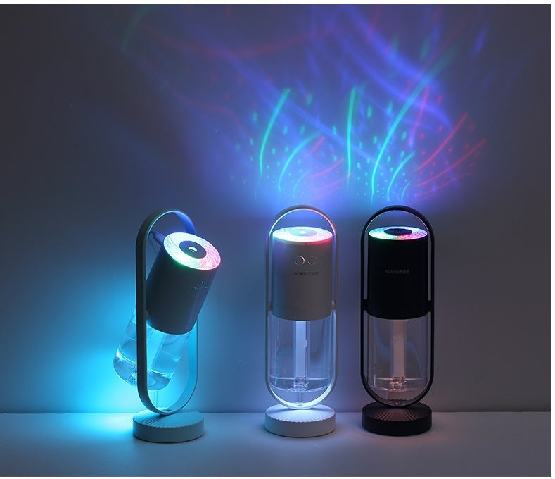 Magic Shadow USB Air Humidifier For Home With Projection Night Lights Ultrasonic Car Mist Maker Mini Office Air Purifier - Sluxe Fashions
