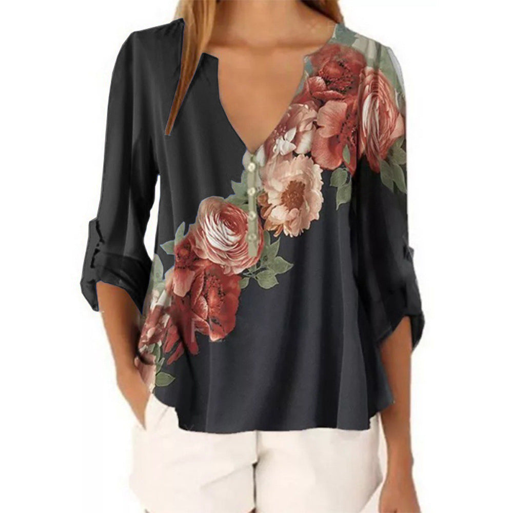 Floral print shirt - Sluxe Fashions