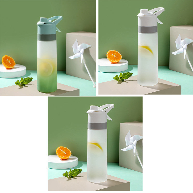 Spray Water Bottle For Girls Outdoor Sport Fitness Water Cup Large Capacity Spray Bottle Drinkware Travel Bottles Kitchen Gadgets - Sluxe Fashions