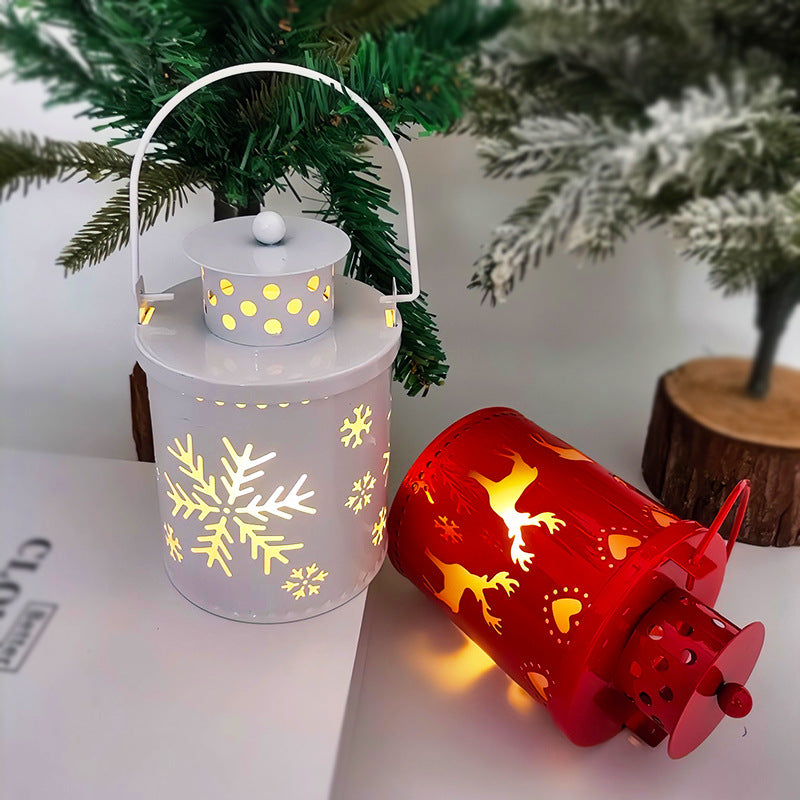 Christmas Candle Lights LED Small Lanterns Wind Lights Electronic Candles Nordic Style Creative Holiday Decoration Decorations - Sluxe Fashions