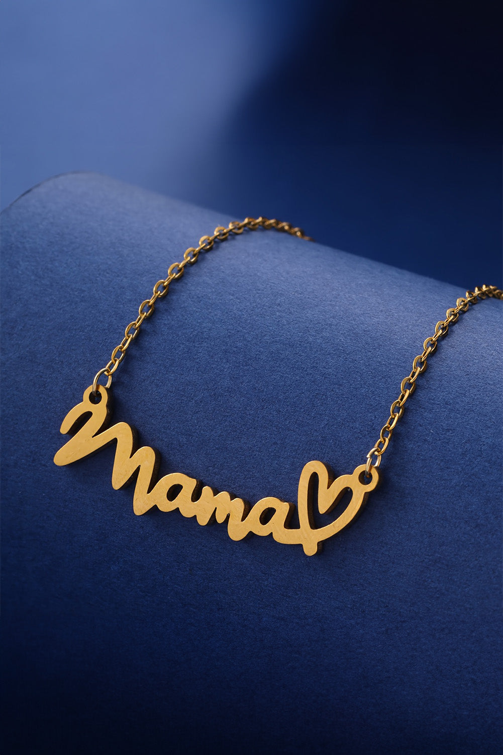 Gold Mama Letter Heart Pattern Necklace - Sluxe Fashions