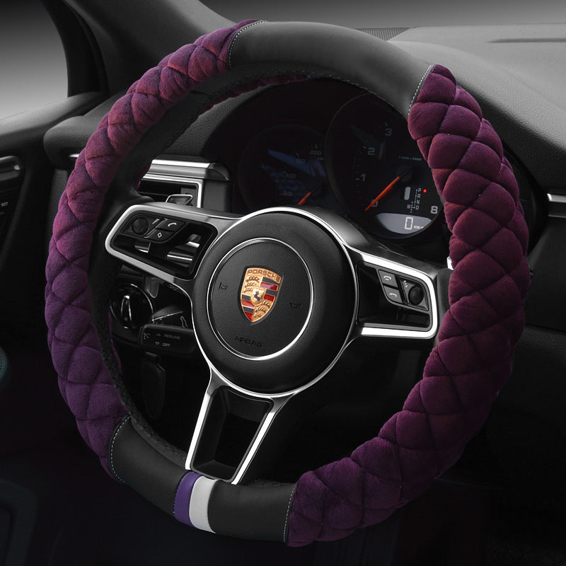 Universal Car Steering Wheel Cover Winter Decoration Cute 38cm Plush Footprint Auto Automobile Vehicle Steering Wheel Protector - Sluxe Fashions