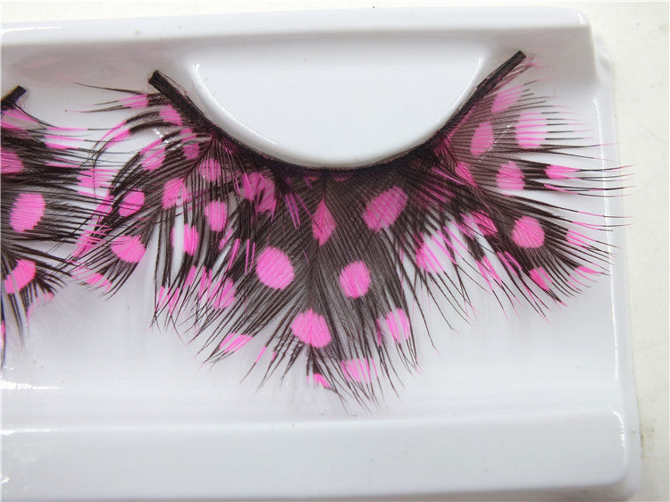 Two-color Color Matching Feather Eye Lashes - Sluxe Fashions
