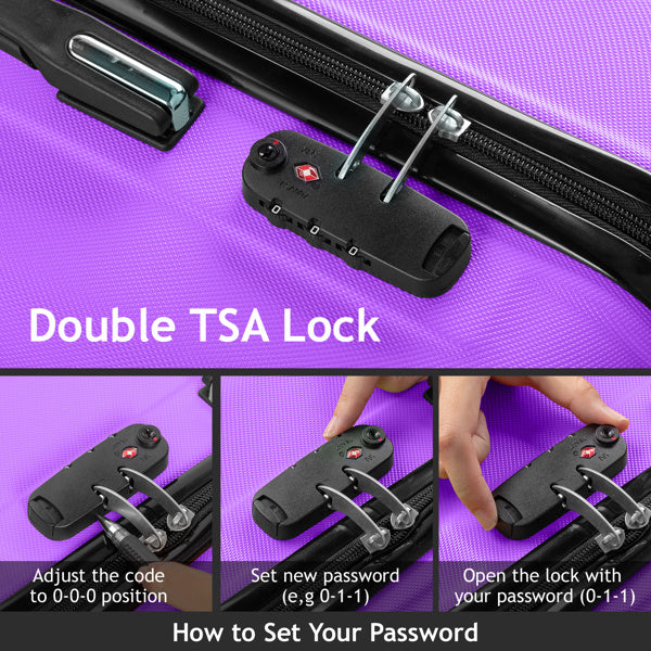 Comes With A Three In One Suitcase With 2 Diamond Shaped Stripes And Corners - Sluxe Global