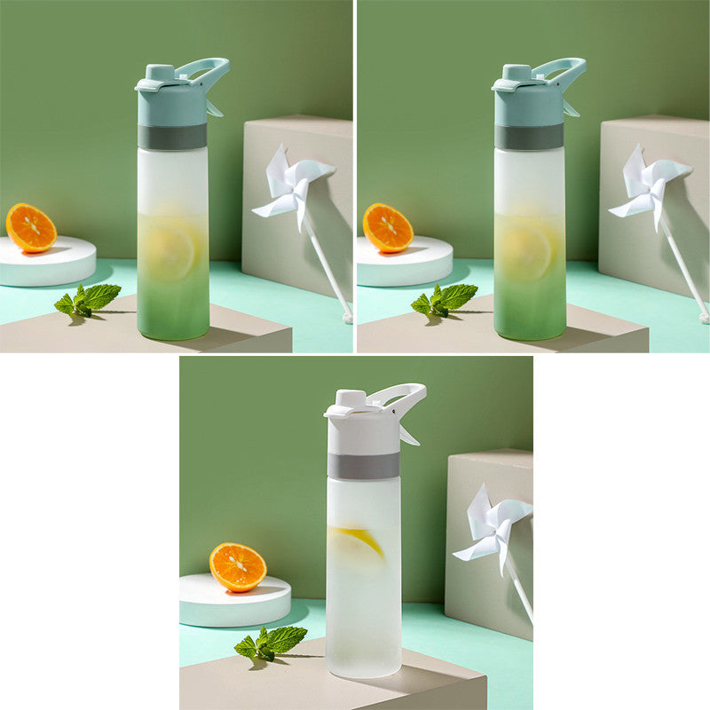 Spray Water Bottle For Girls Outdoor Sport Fitness Water Cup Large Capacity Spray Bottle Drinkware Travel Bottles Kitchen Gadgets - Sluxe Fashions