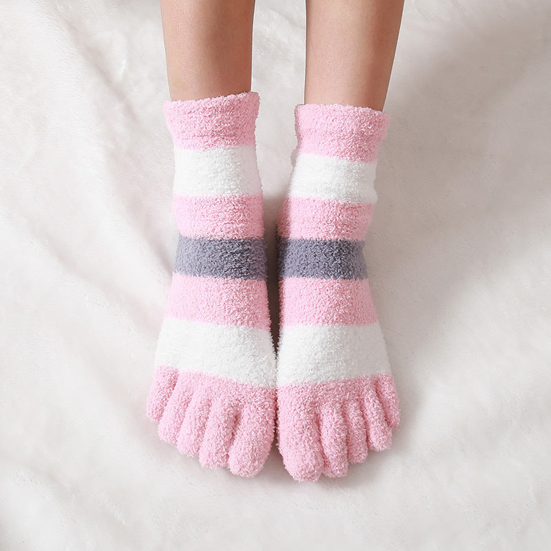 Women's Autumn And Winter Thermal Coral Fleece Sleeping Socks - Sluxe Fashions