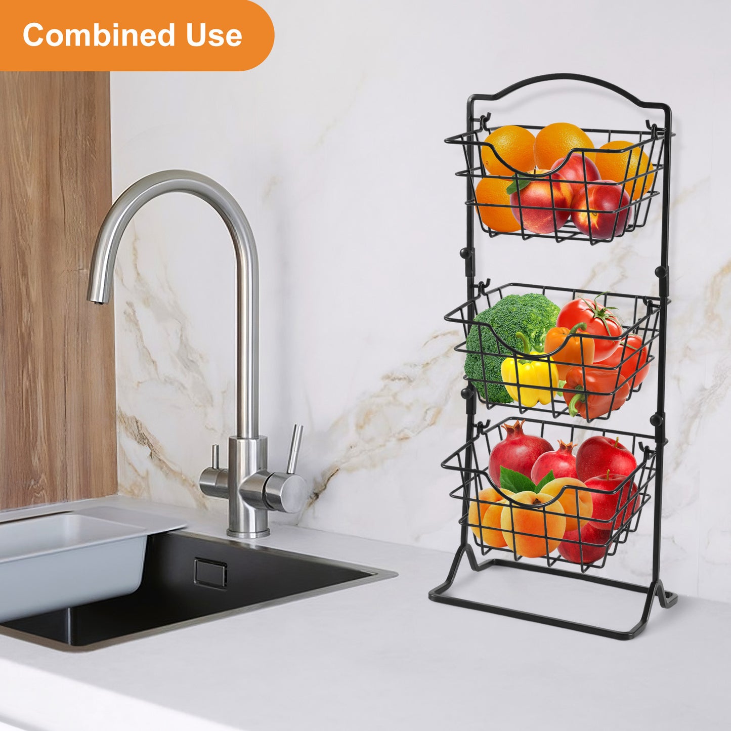 Simple Multi-layer Iron Can Be Shaken Storage Shelf - Sluxe Fashions