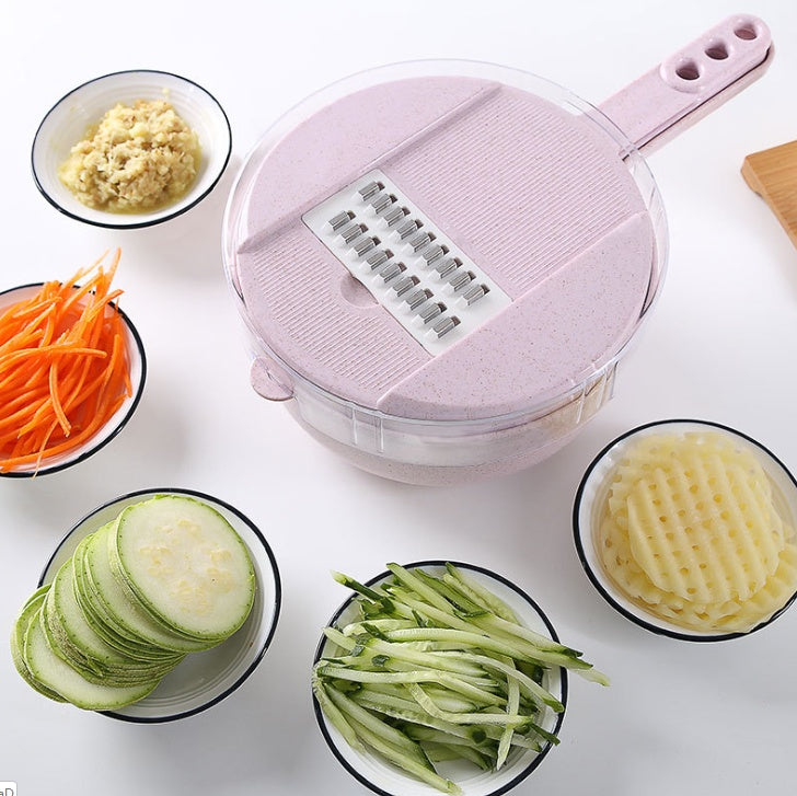 8 In 1 Mandoline Slicer Vegetable Slicer Potato Peeler Carrot Onion Grater With Strainer Vegetable Cutter Kitchen Accessories - Sluxe Fashions