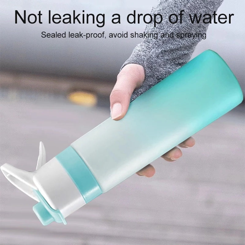 Spray Water Bottle For Girls Outdoor Sport Fitness Water Cup Large Capacity Spray Bottle Drinkware Travel Bottles Kitchen Gadgets - Sluxe Fashions