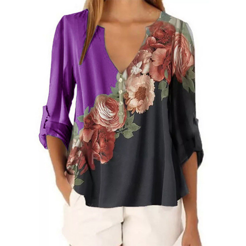 Floral print shirt - Sluxe Fashions