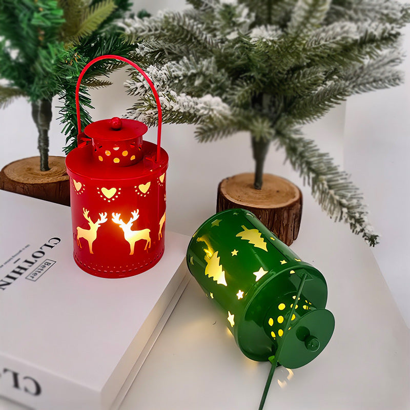 Christmas Candle Lights LED Small Lanterns Wind Lights Electronic Candles Nordic Style Creative Holiday Decoration Decorations - Sluxe Fashions