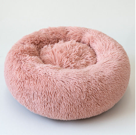 Dog Beds For Small Dogs Round Plush Cat Litter Kennel Pet Nest Mat Puppy Beds - Sluxe Global