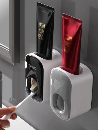 Wall Mounted Automatic Toothpaste Holder Bathroom Accessories Set Dispenser - Sluxe Fashions