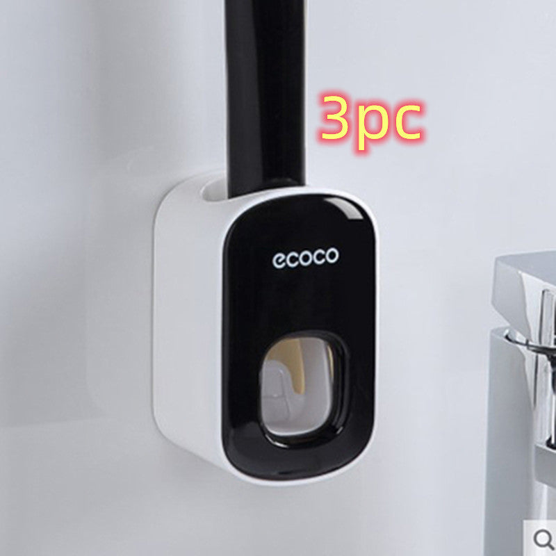 Wall Mounted Automatic Toothpaste Holder Bathroom Accessories Set Dispenser - Sluxe Fashions