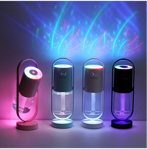 Magic Shadow USB Air Humidifier For Home With Projection Night Lights Ultrasonic Car Mist Maker Mini Office Air Purifier - Sluxe Fashions