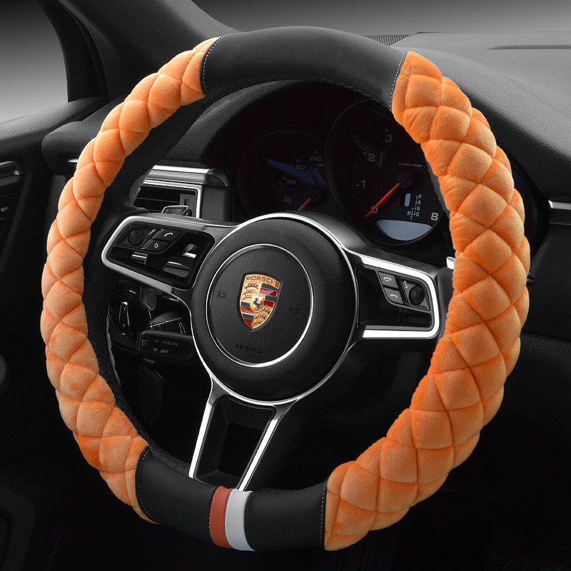 Universal Car Steering Wheel Cover Winter Decoration Cute 38cm Plush Footprint Auto Automobile Vehicle Steering Wheel Protector - Sluxe Fashions