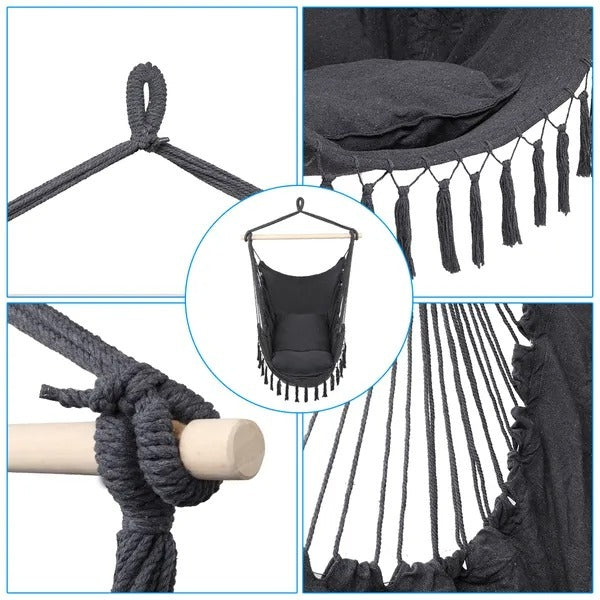 1.5x1.2m Tassel Plus Pillow Hanging Chair XH Sluxe Global