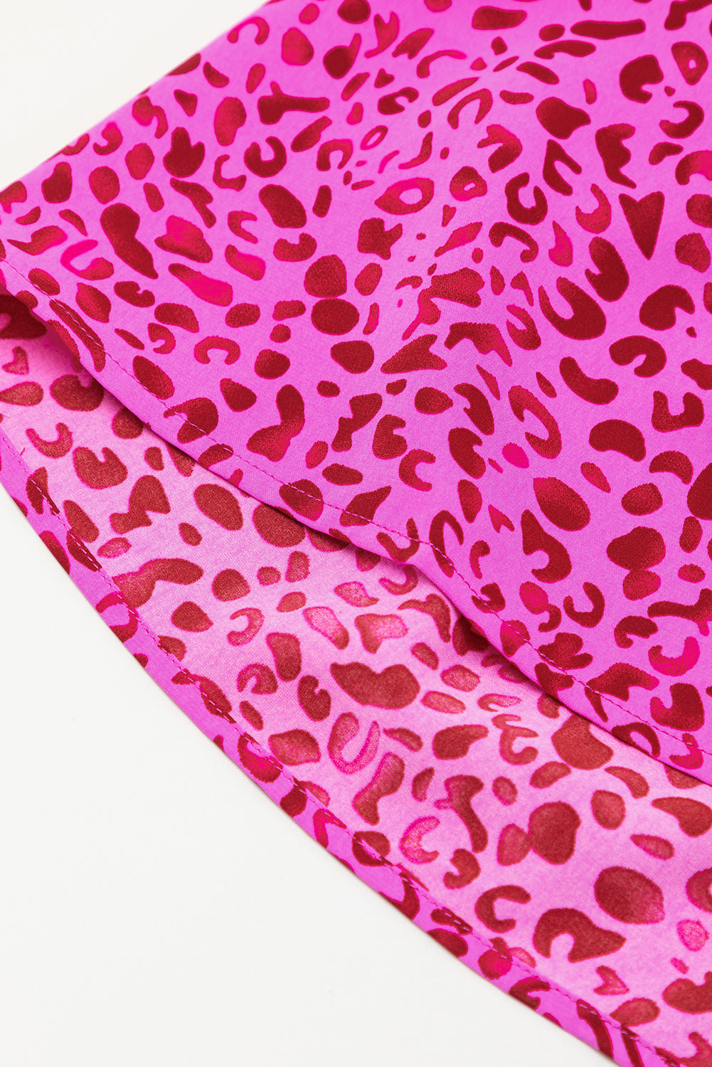 Rose Red Leopard Print Ruffle Sleeveless Maxi Dress - Sluxe Fashions