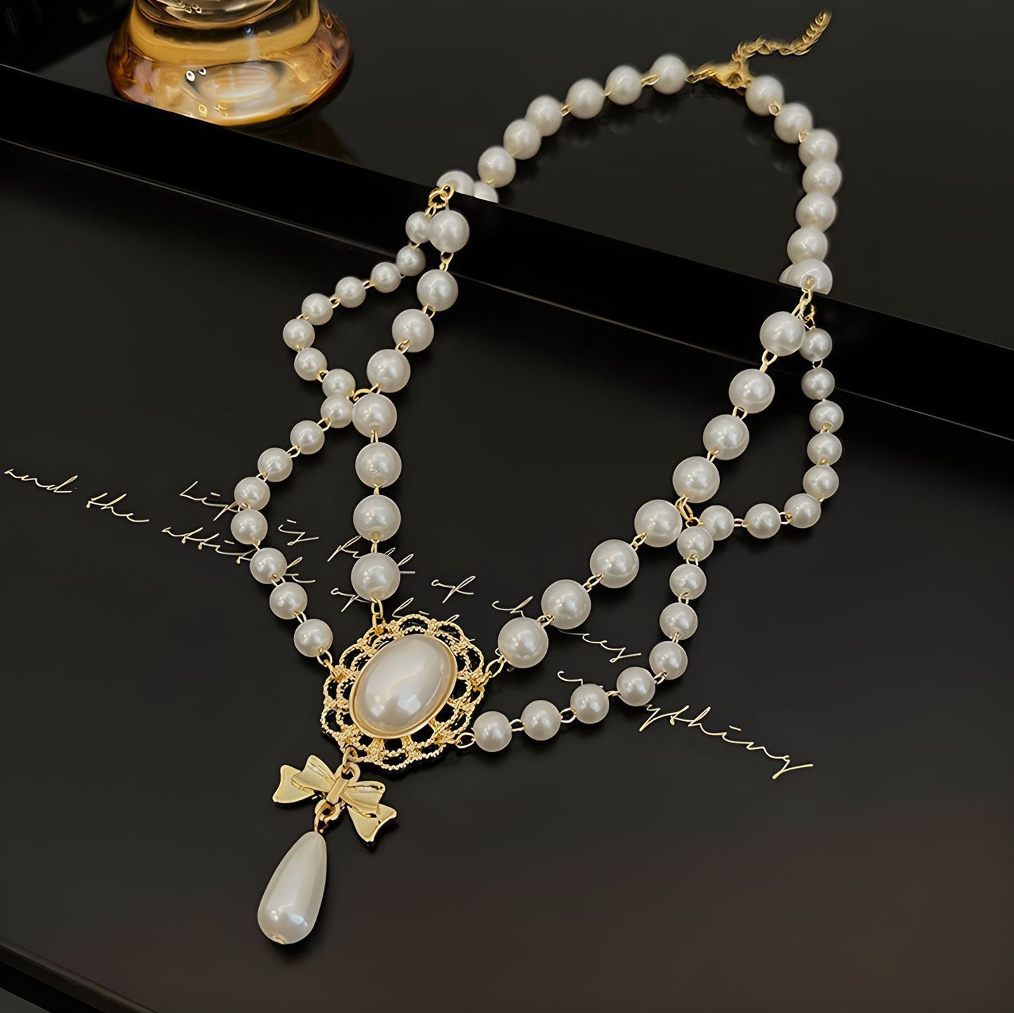 Retro Baroque Pearl Tassel Necklace - Sluxe Fashions