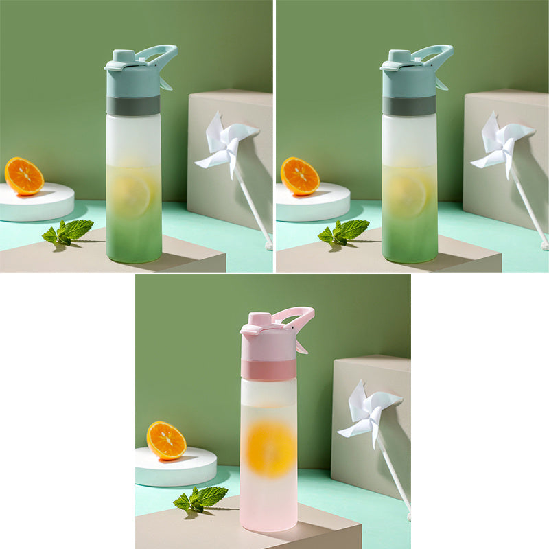 Spray Water Bottle For Girls Outdoor Sport Fitness Water Cup Large Capacity Spray Bottle Drinkware Travel Bottles Kitchen Gadgets - Sluxe Fashions