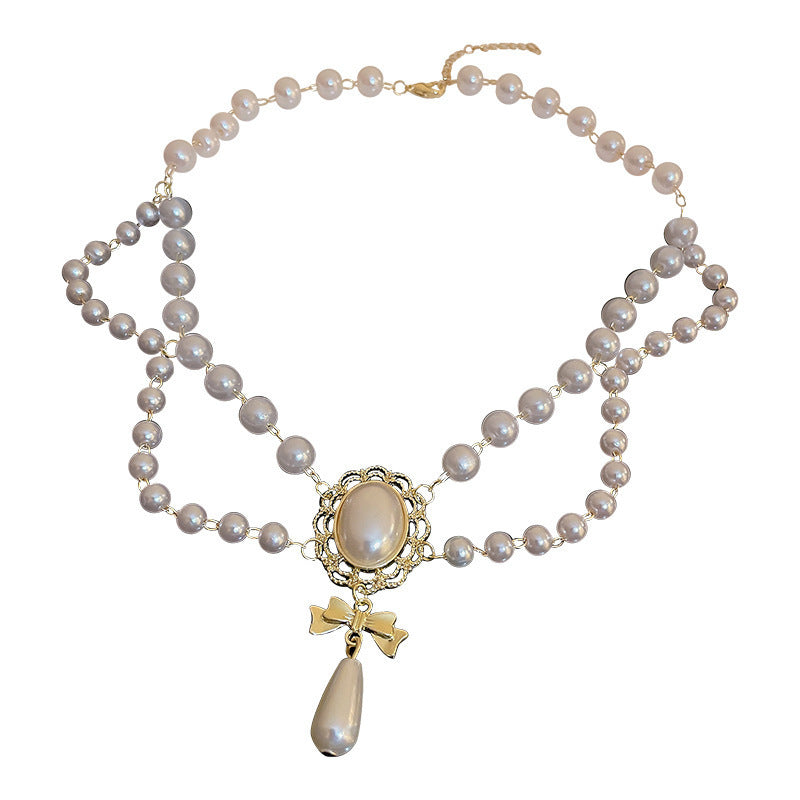 Retro Baroque Pearl Tassel Necklace - Sluxe Fashions